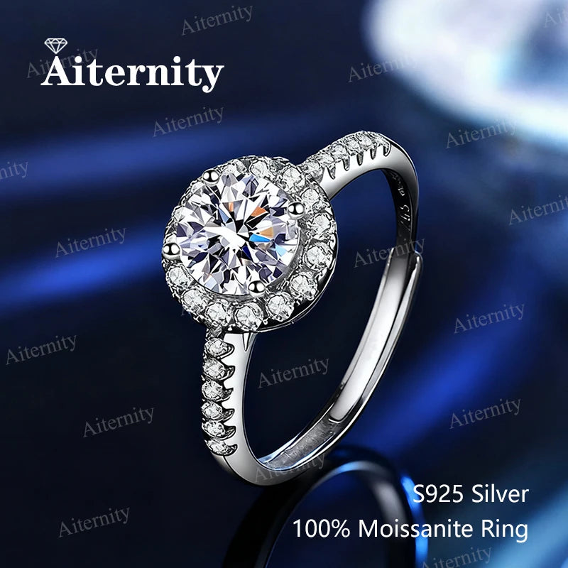 Anillo de moissanita 925