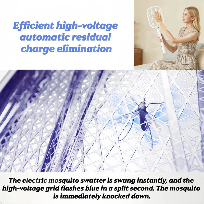 Raqueta Eléctrica 2/1 para insectos con Luz LED