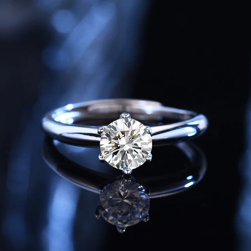 Anillo de moissanita 925
