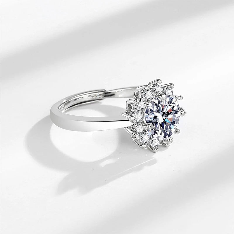 Anillo de moissanita 925
