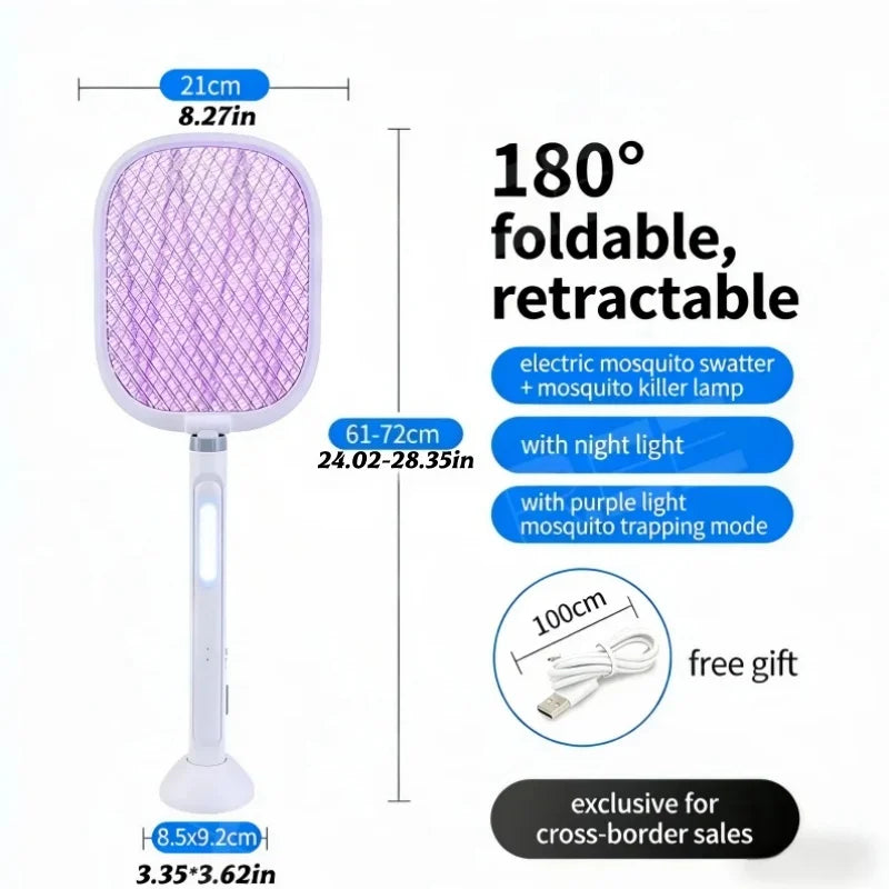 Raqueta Eléctrica 2/1 para insectos con Luz LED