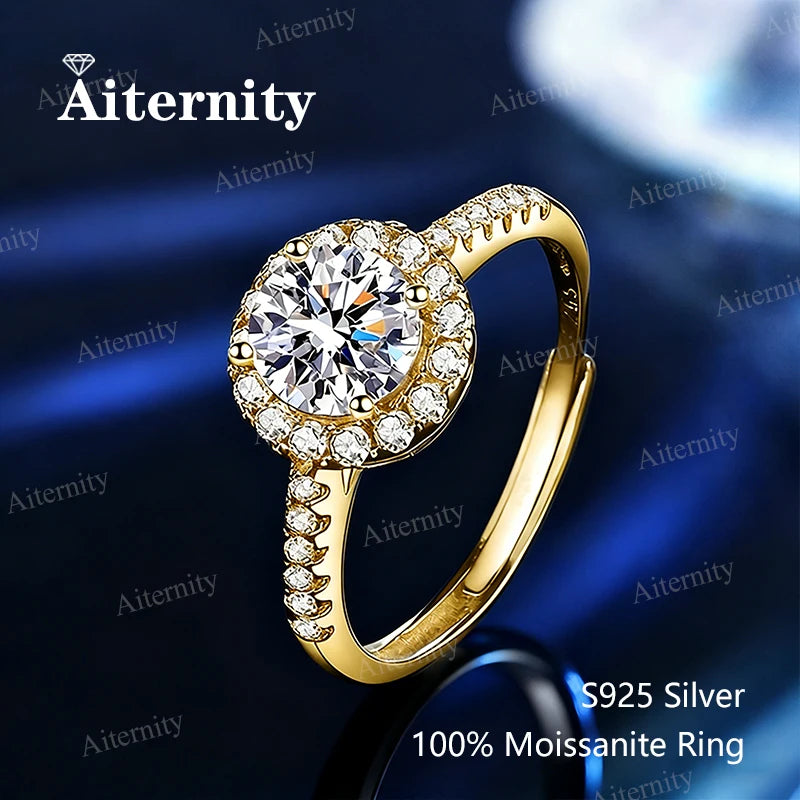 Anillo de moissanita 925
