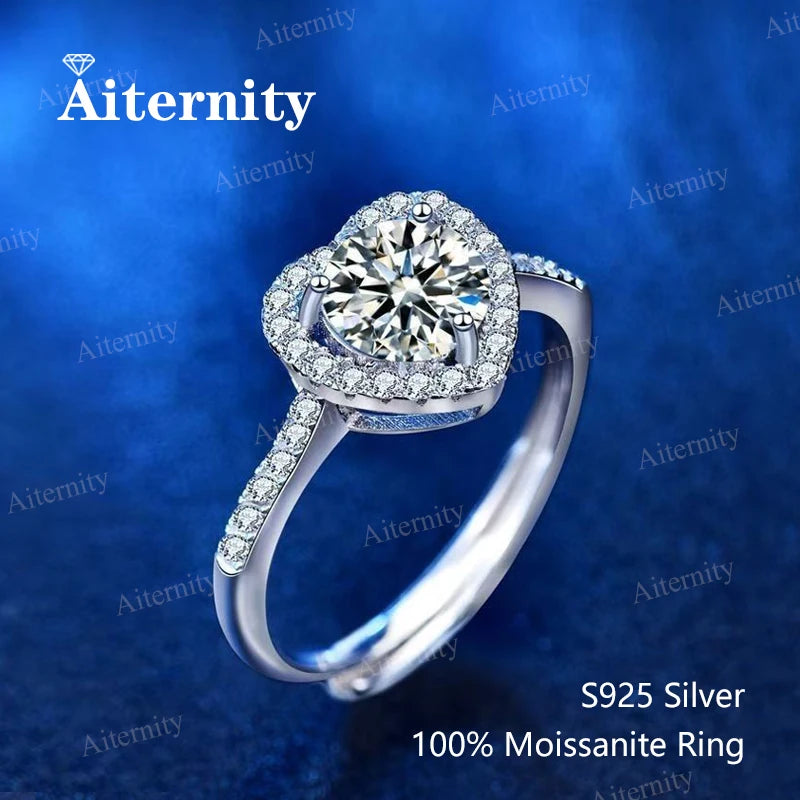 Anillo de moissanita 925