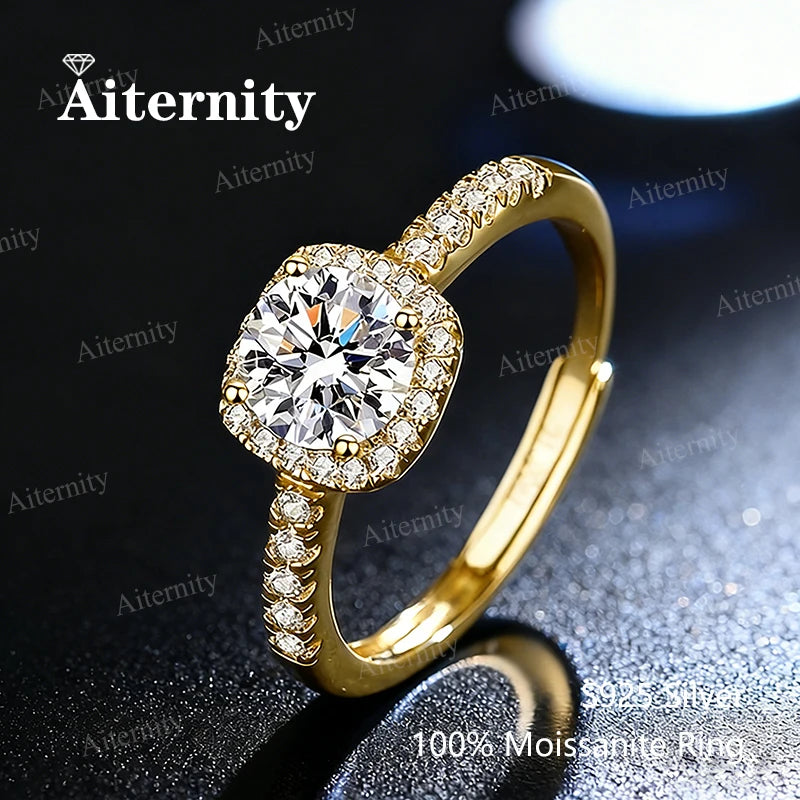 Anillo de moissanita 925