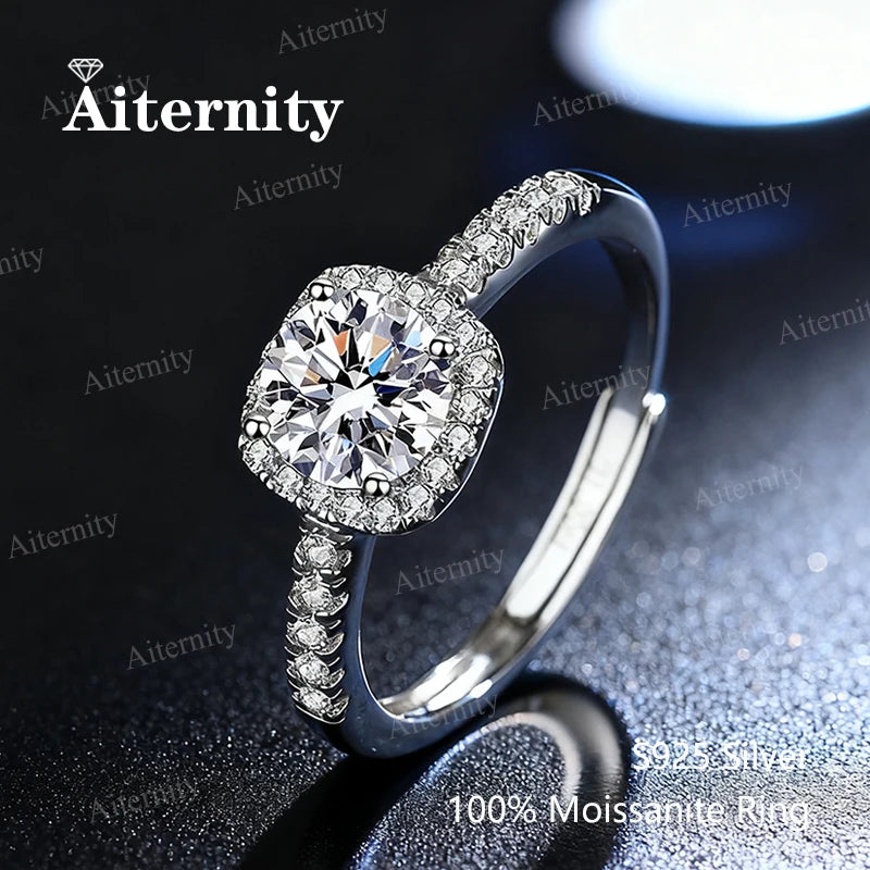 Anillo de moissanita 925