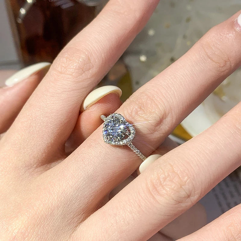 Anillo de moissanita 925